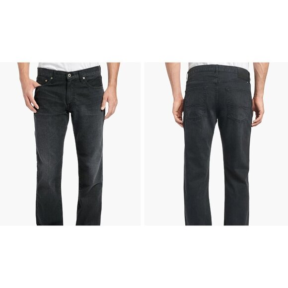 Lucky Brand 221 Mens Original Straight Fit Cropped Jeans 34x28 Black AN EXC - Picture 1 of 12